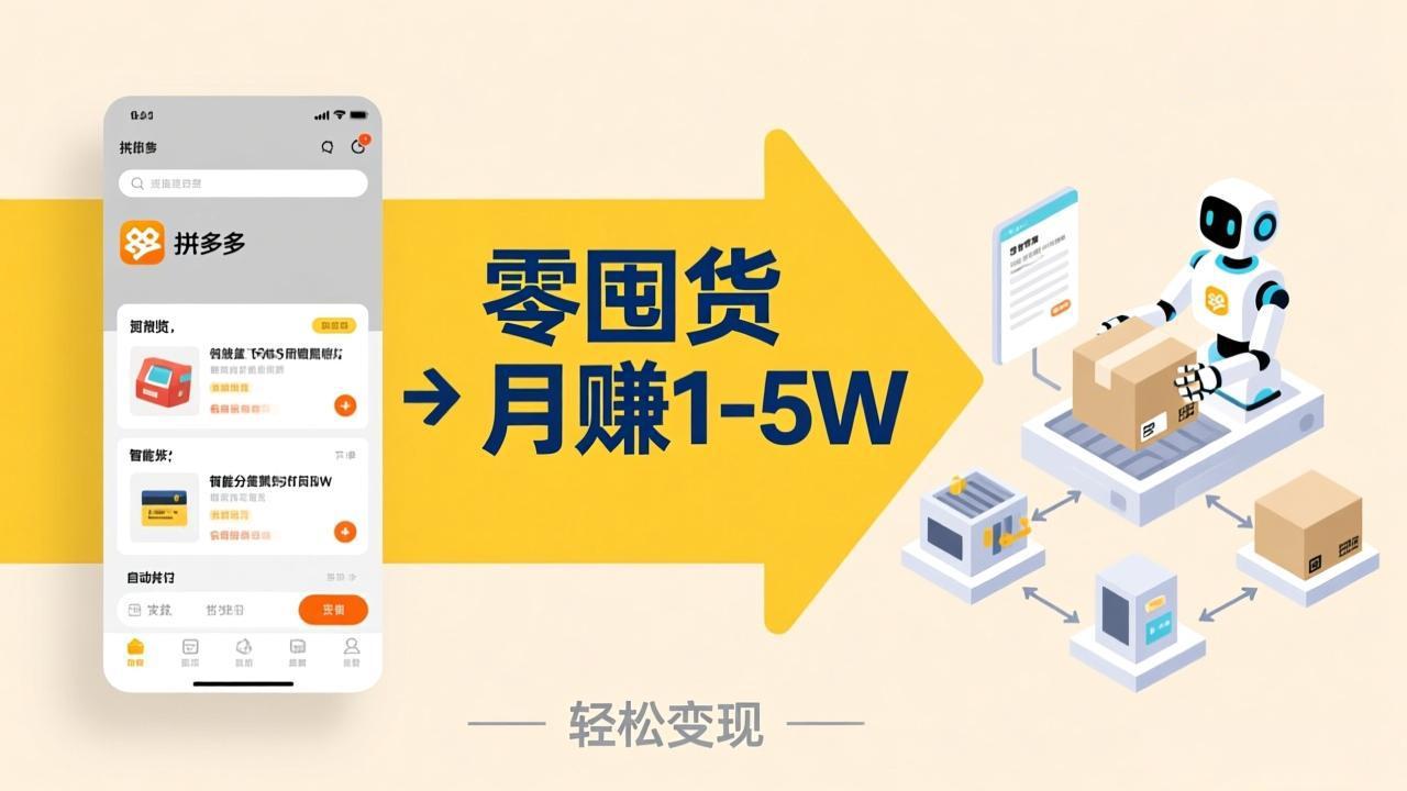 不用囤货不用跑单！拼多多虚拟玩法，机器人管理发货和客服，帮你月赚 1-5W插图