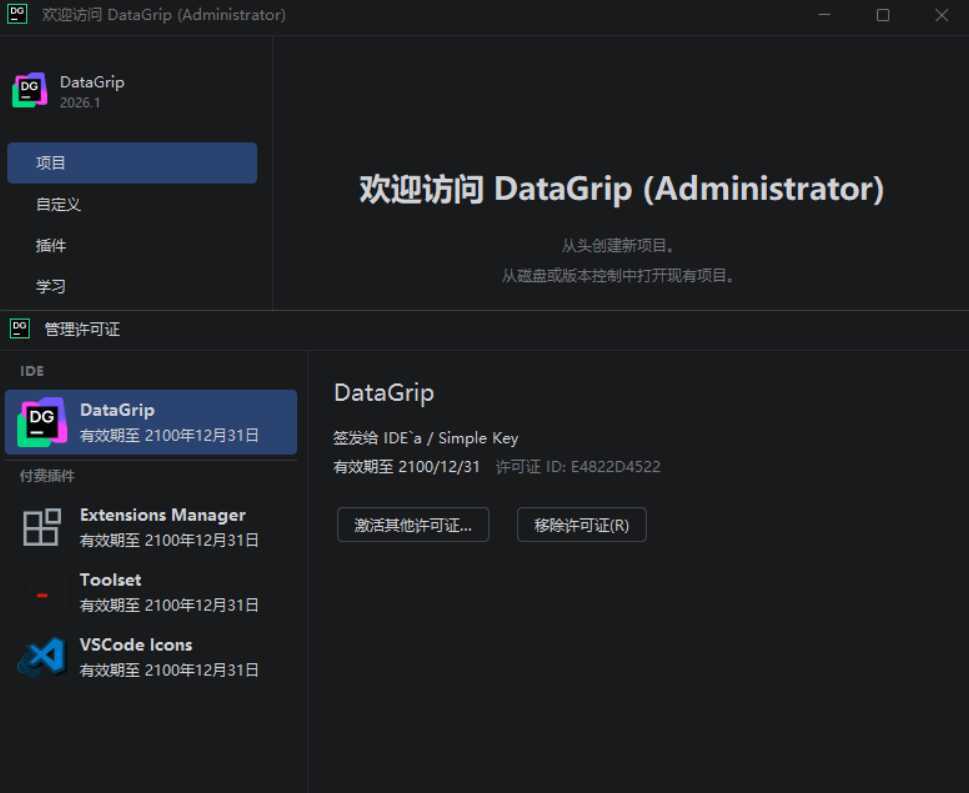 DataGrip v2026.1.0 高级版 DataGrip v2026.1.0 高级版