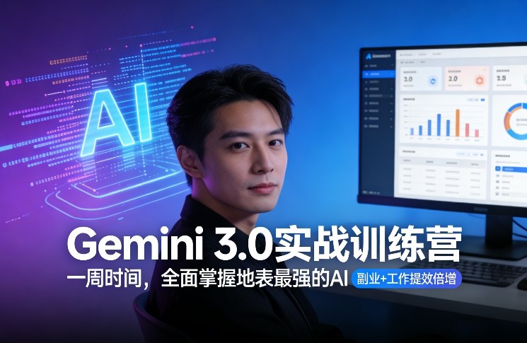 Gemini 3.0实战训练营,一周时间,全面掌握地表最强的AI,副业+工作提效倍增(更新)插图 Gemini 3.0实战训练营,一周时间,全面掌握地表最强的AI,副业+工作提效倍增(更新)