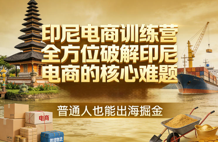 印尼电商训练营,全方位破解印尼电商的核心难题,普通人也能出海掘金插图 印尼电商训练营,全方位破解印尼电商的核心难题,普通人也能出海掘金